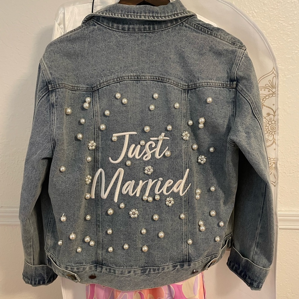 “Just Married” denim jacket